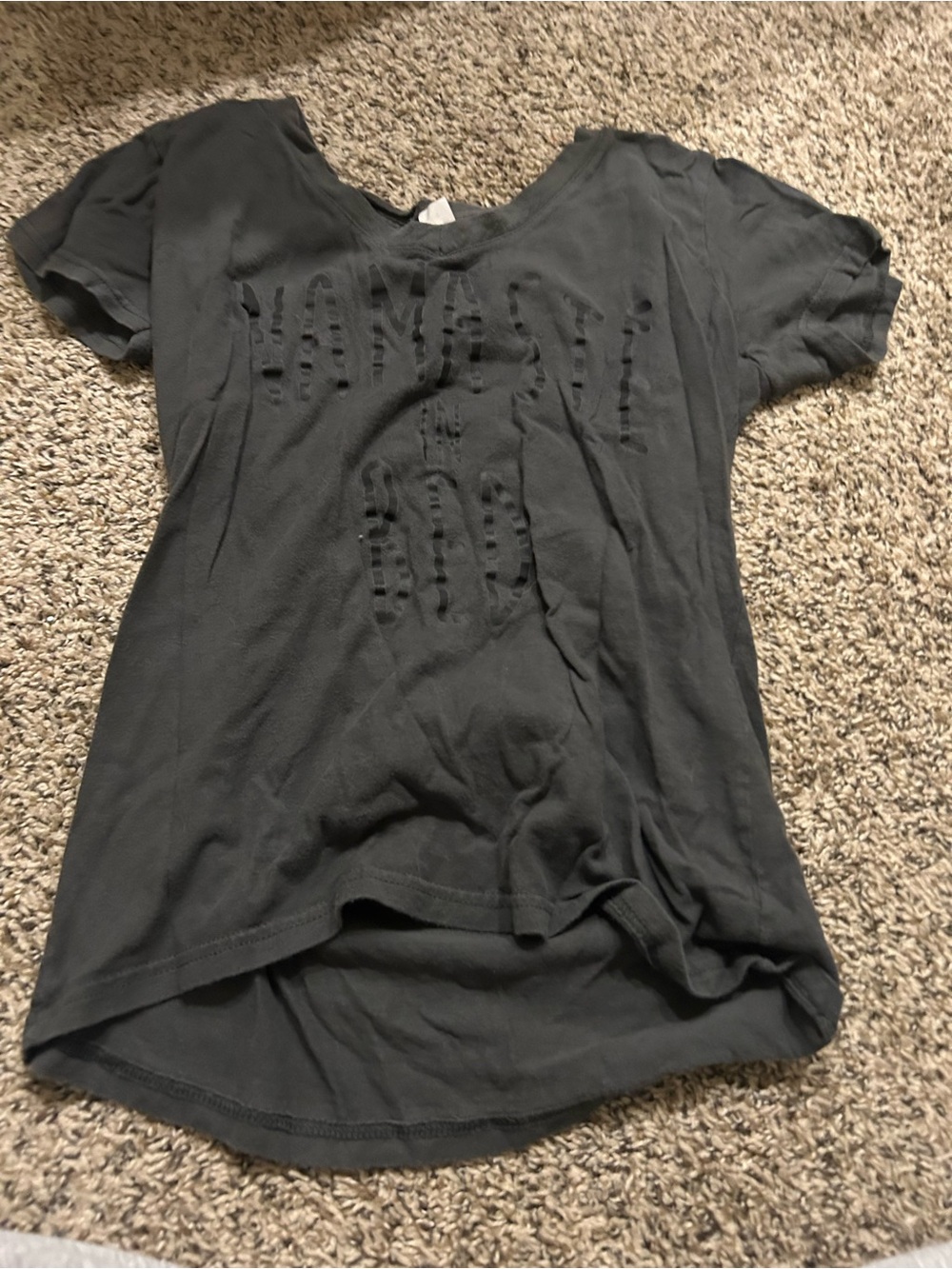 Women’s Black Distressed Graphic Tee